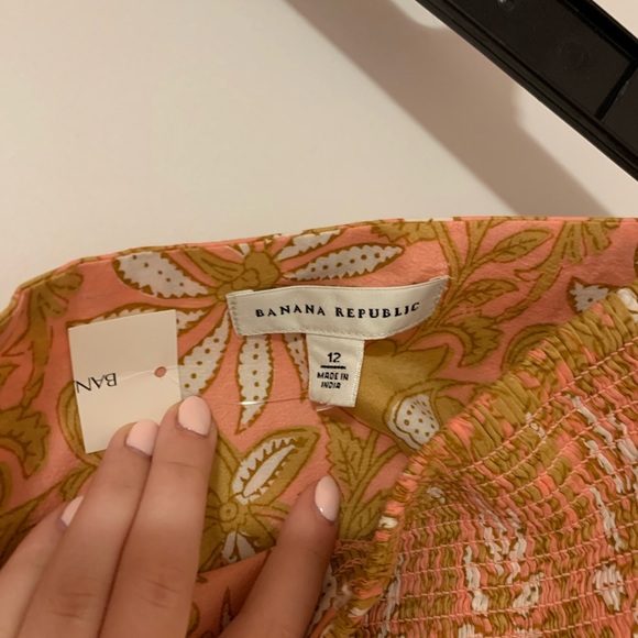 Pink and Brown Floral Print Skirt - Banana Republic - Picture 6 of 7